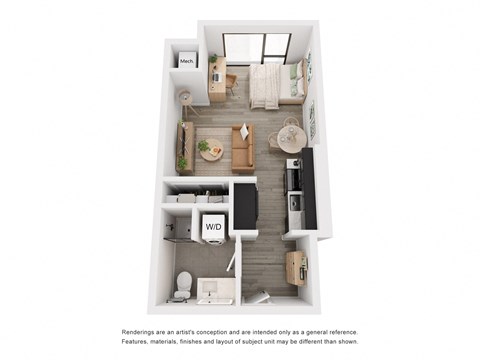 Spacious studio, great storage and closet areas, large windows 1 bath 430 - 480 sq. ft. at The Weidler in Portland, OR 97209